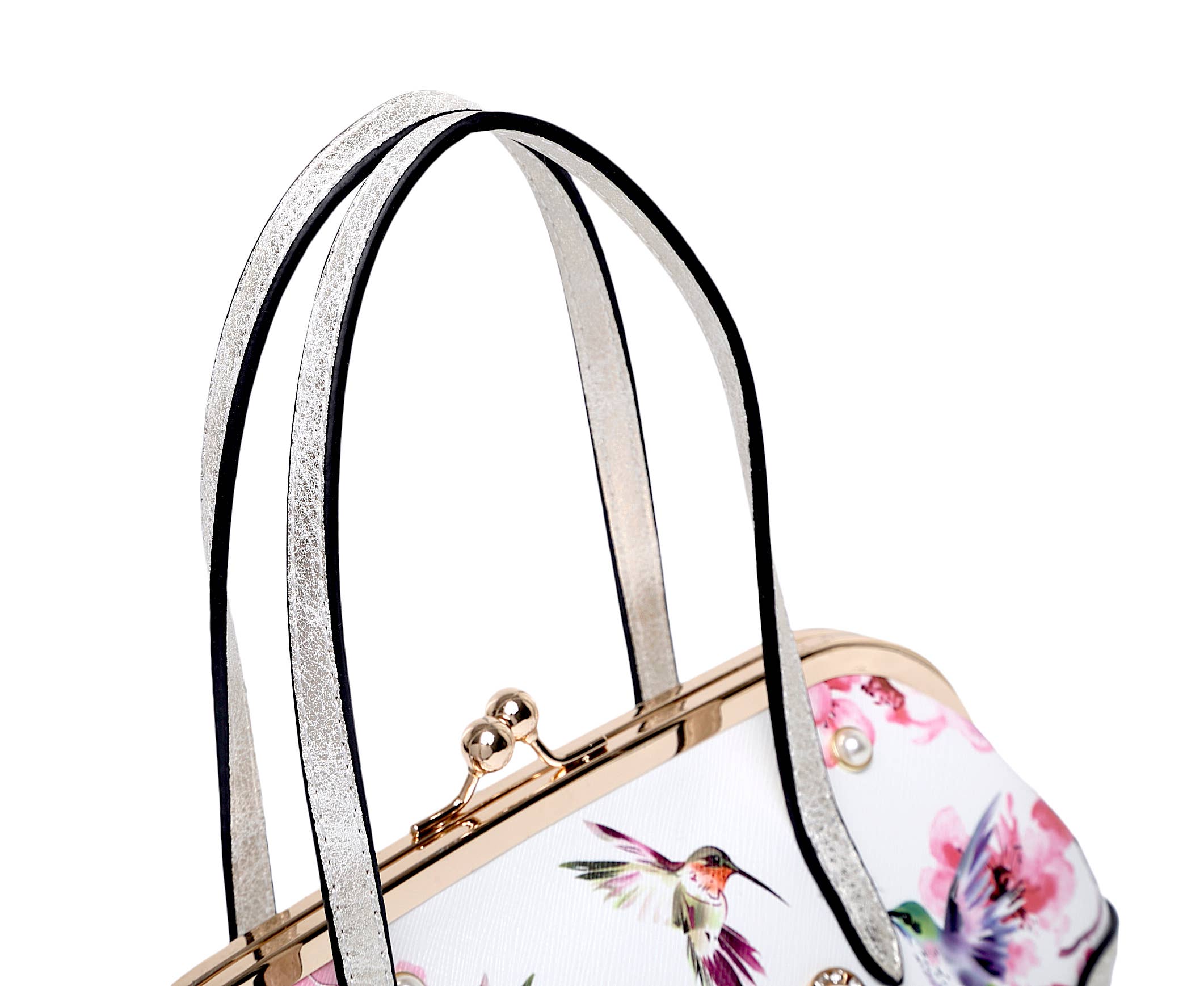 Brangio Italy Floral & Hummingbird Crossbody Bag
