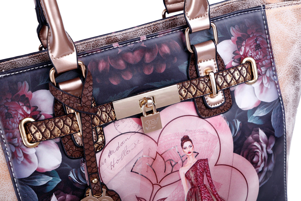 Arosa Sophisticated Floral Tote Bag