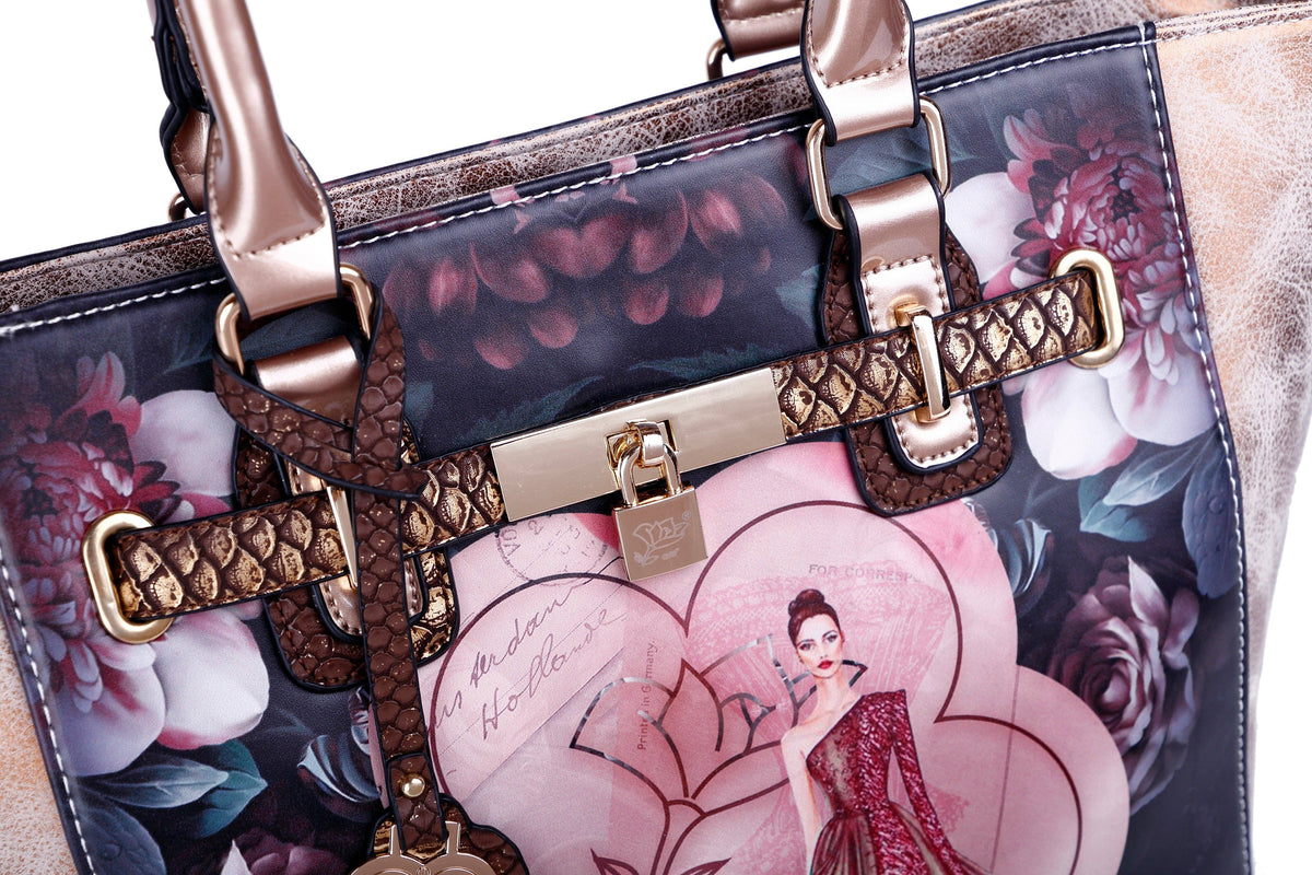 Arosa Sophisticated Floral Tote Bag