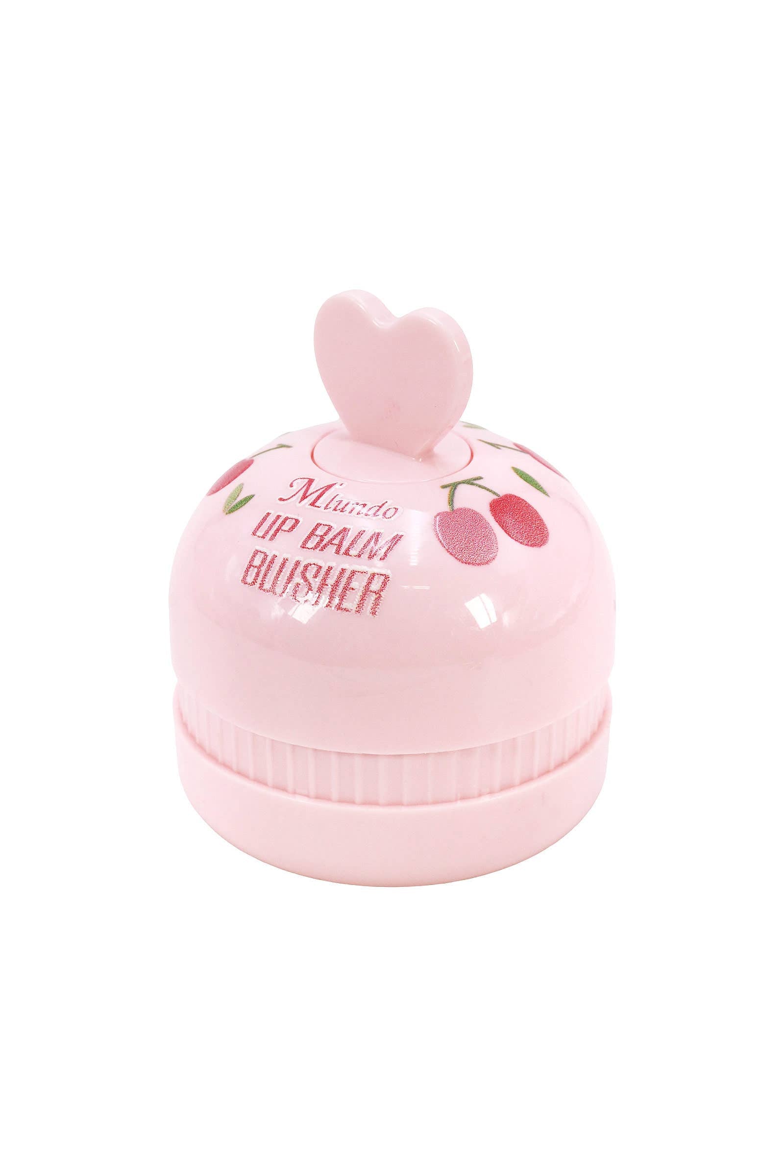 Cherry Heart Round Lip Balm Blusher