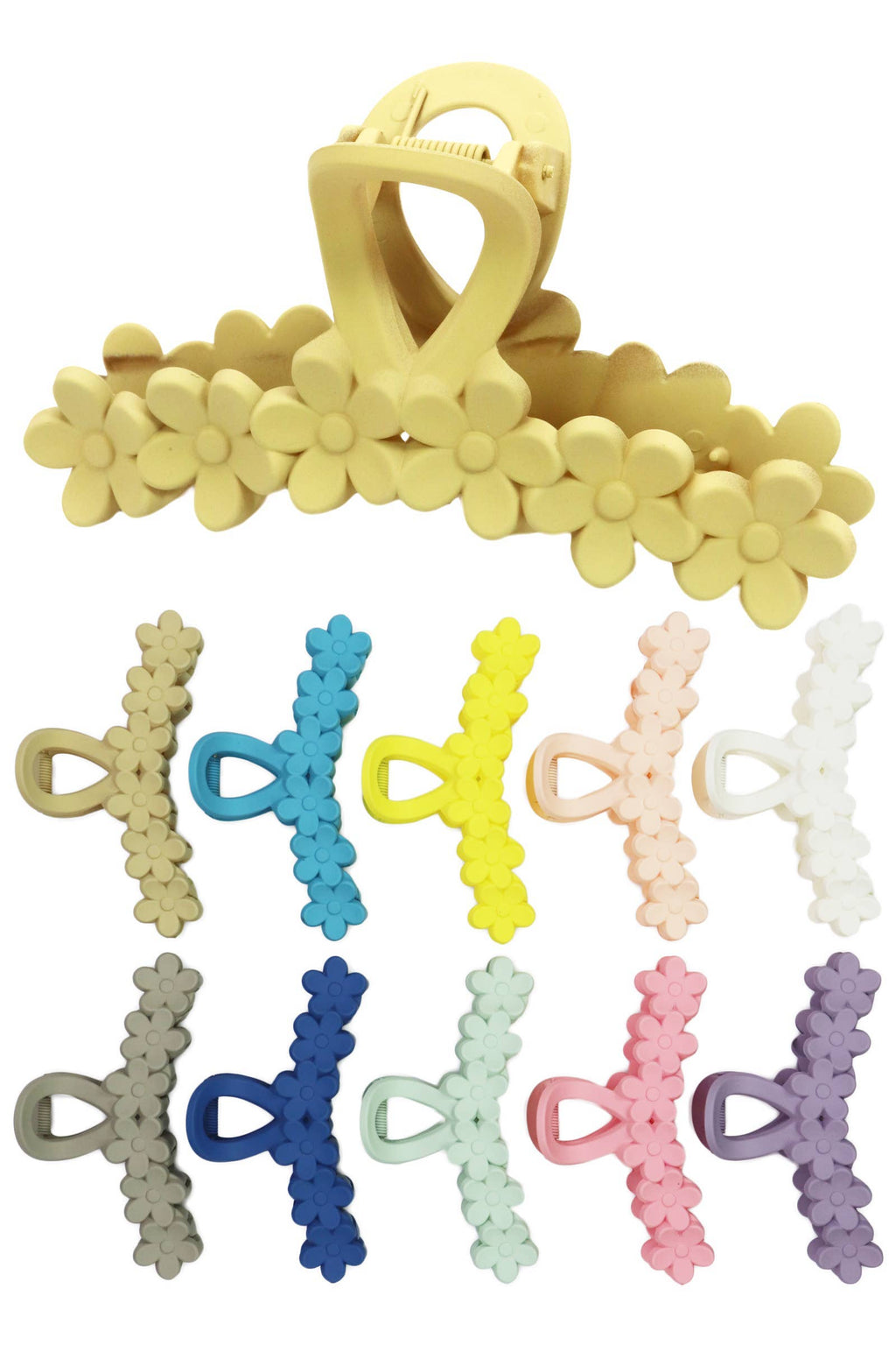 Daisy Flower Matte Solid Hair Claw