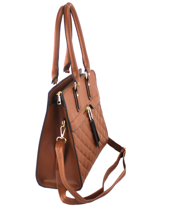 Chic Leather Satchel - Large Fashion Handbag