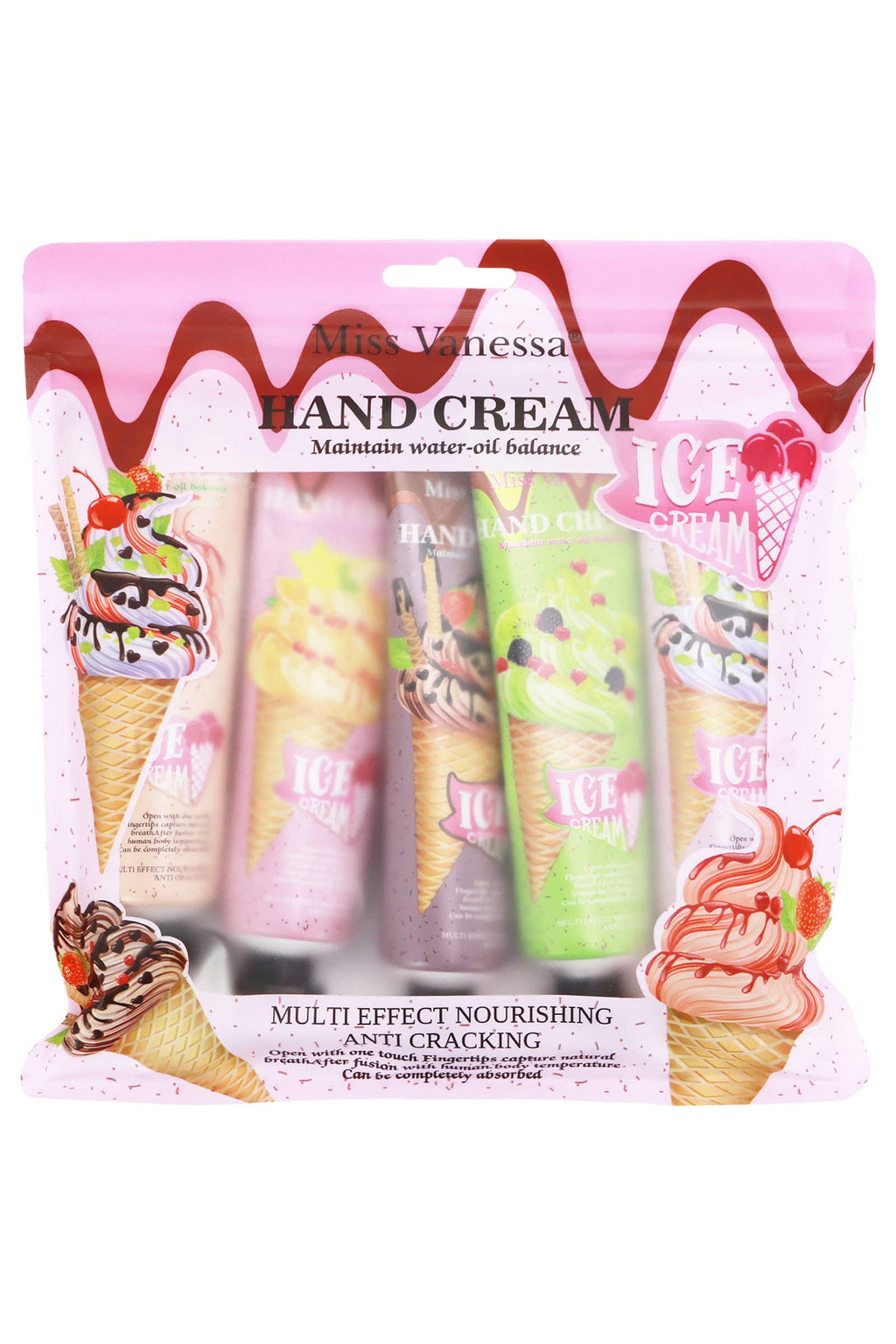 Ice Cream Squeeze-out Hand Cream - Set Of 5
