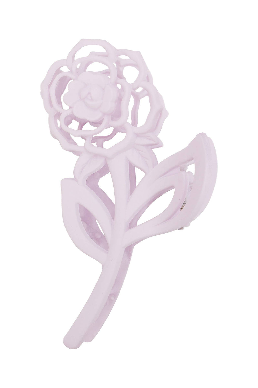 Matte Rose Flower Hollow Out Hair Claw