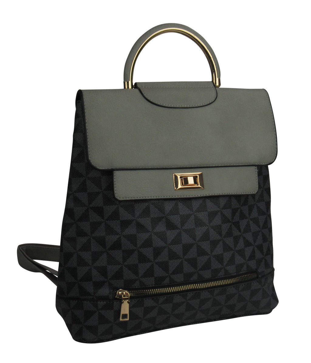 Trendy Leather Backpack with Easy-Access Front Pocket
