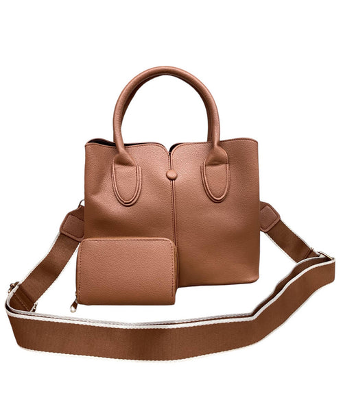 2-Piece Tall Tote Bag Set - Work Purse & Pouch