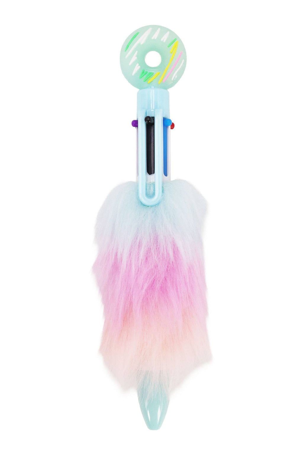 Donut Pastel 6-in-1 Multicolor Faux Fur Pen -