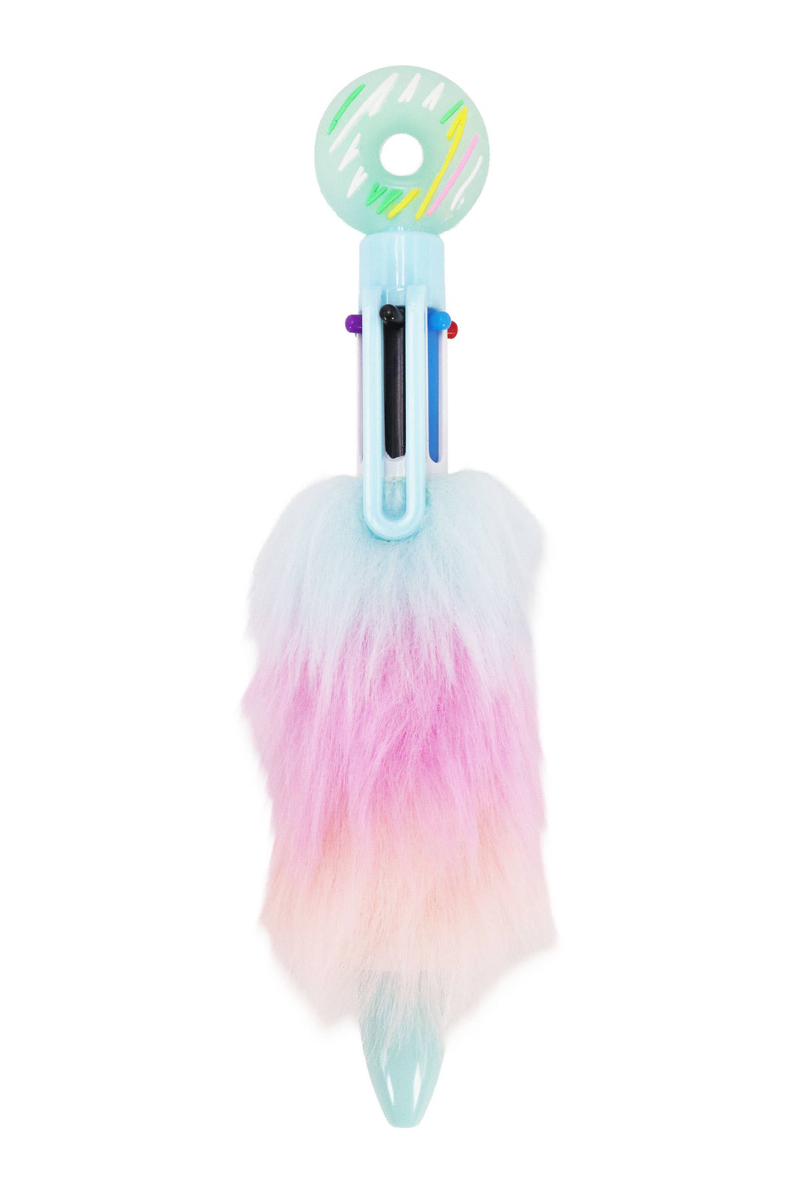 Donut Pastel 6-in-1 Multicolor Faux Fur Pen -