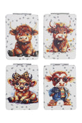Highland Baby Cow Glitter Compact Mirror