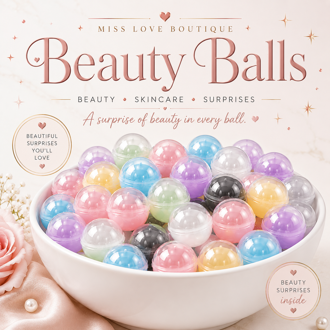 5 Beauty Ball Add on - Filled with Cosmetics, Tools & Skincare