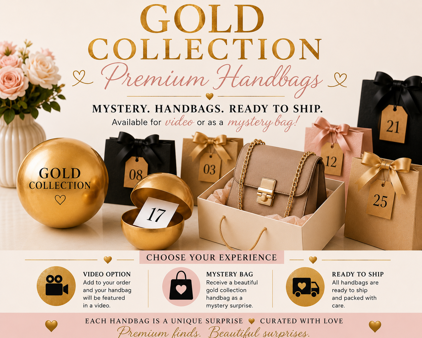 ✨NEW✨ Gold Collection Mystery Handbags