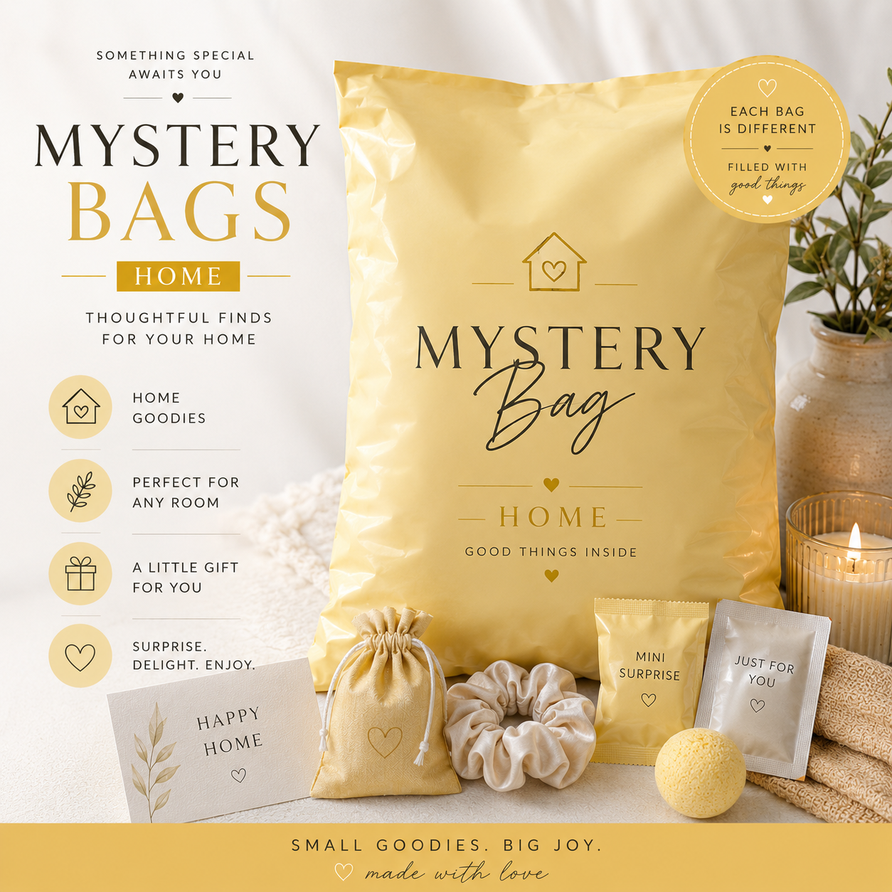 Scoop Mystery Bags – Home

Filled with a variety of home-themed surprises from the Scoop Board.