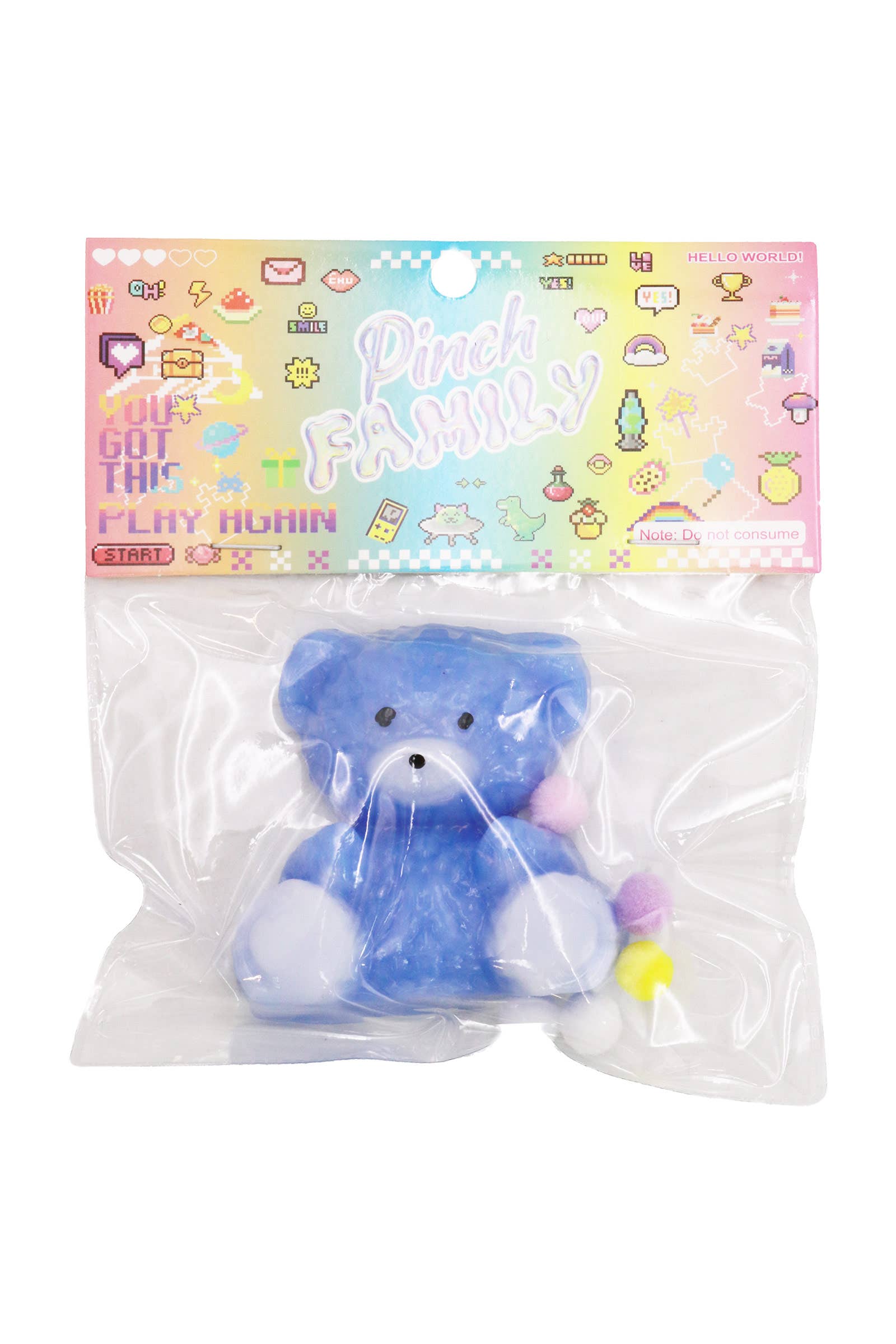 Colorful Teddy Bear Sticky Mochi Squishy Bag