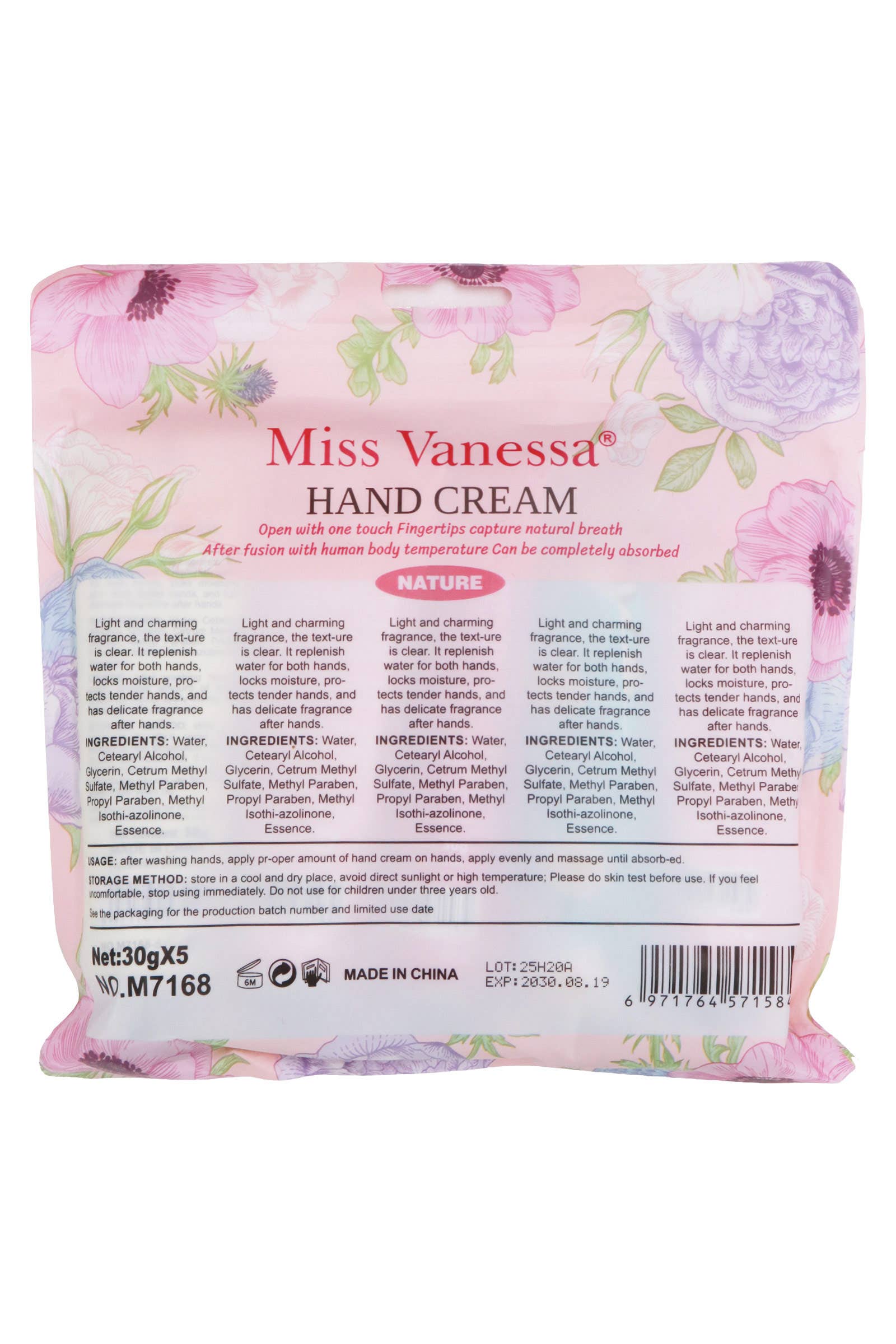 Floral Squeeze-out Hand Cream - Set Of 5