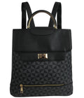 Trendy Leather Backpack with Easy-Access Front Pocket