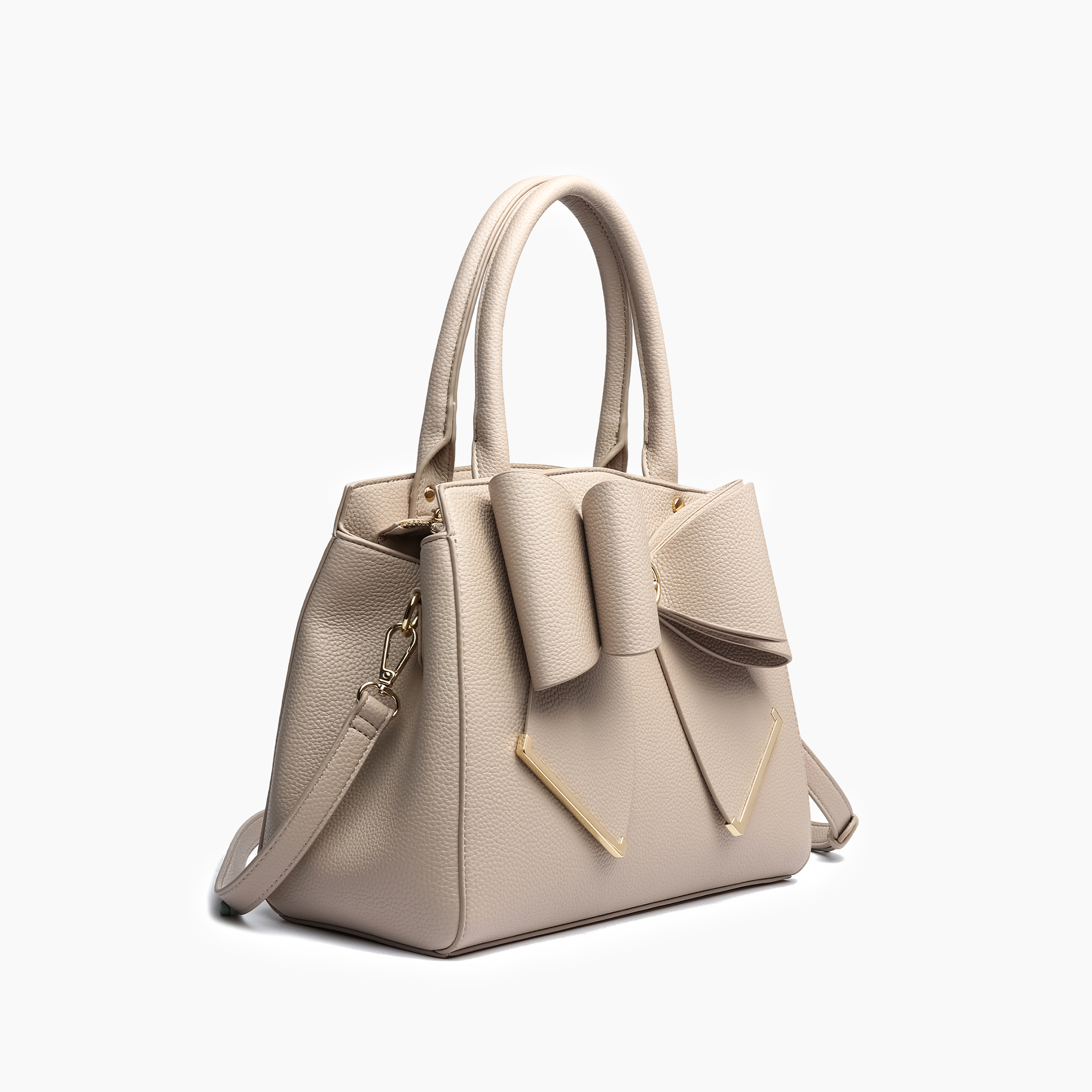 Poppy Bowtie Structured Top Handle Spring Shoulder Bag