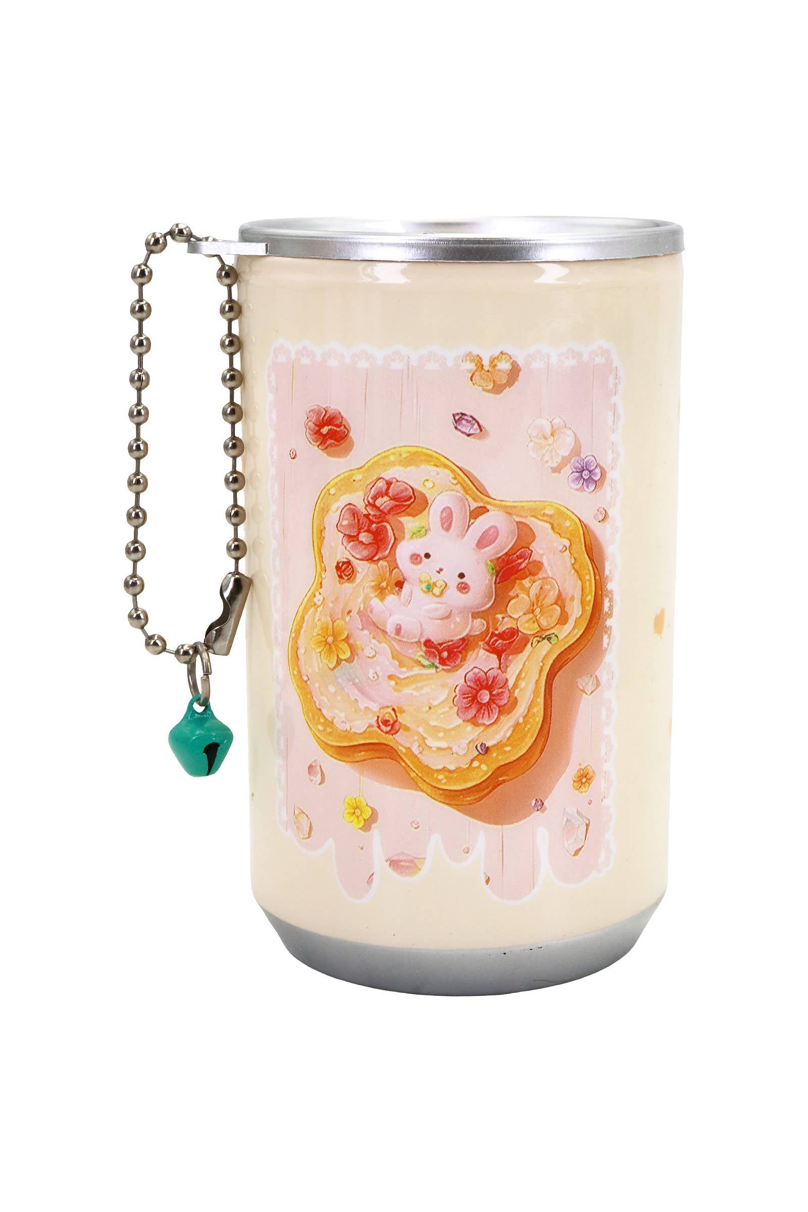 Bunny Rabbit Desserts Soda Pop Can Mini Wet Wipes Keychain