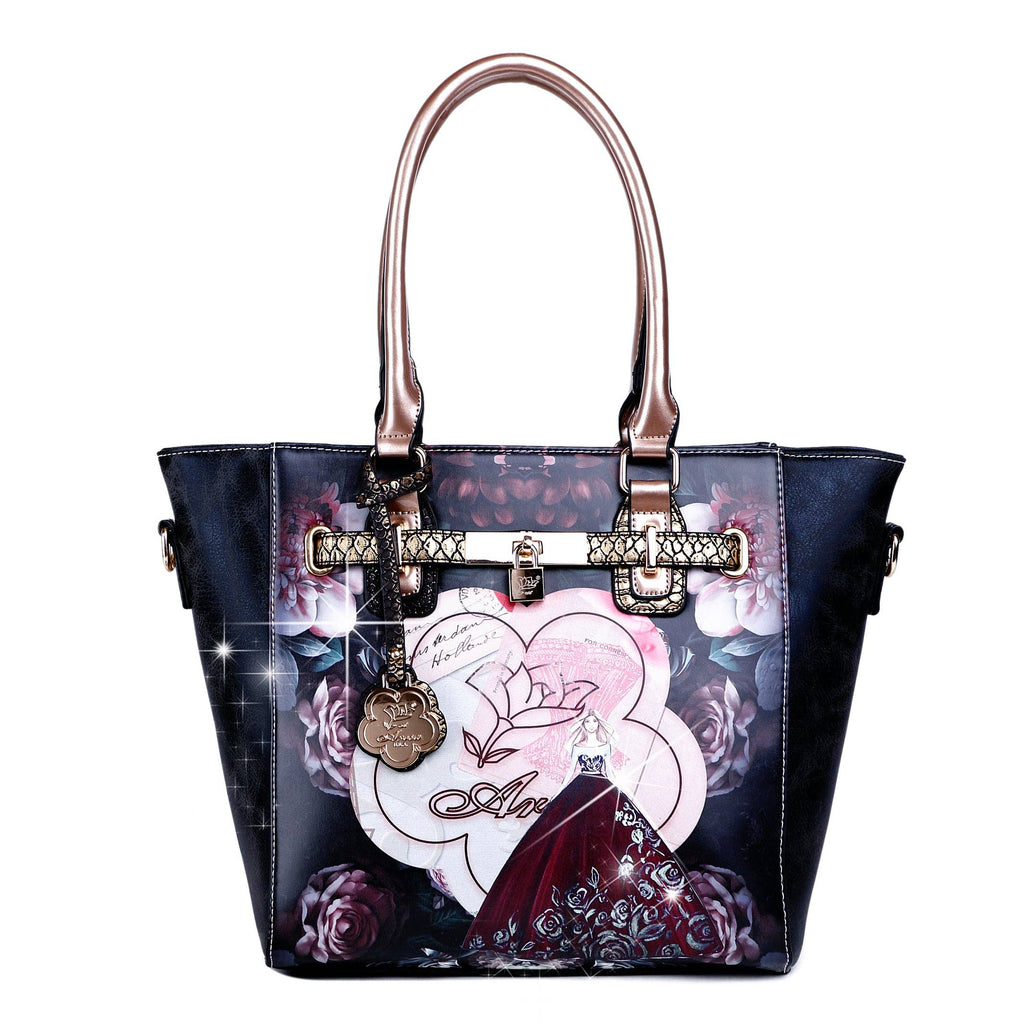 Arosa Sophisticated Floral Tote Bag