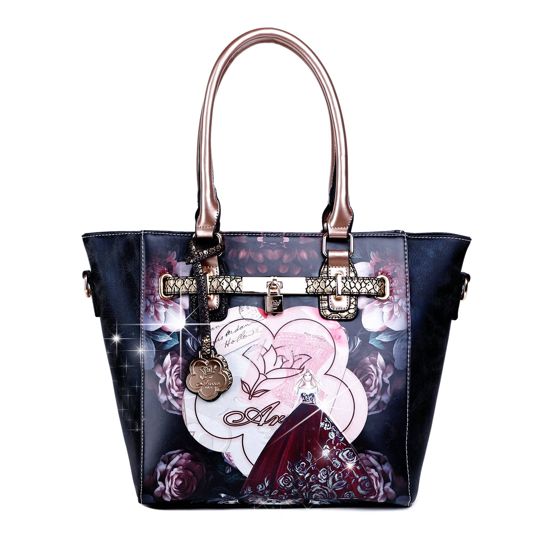 Arosa Sophisticated Floral Tote Bag