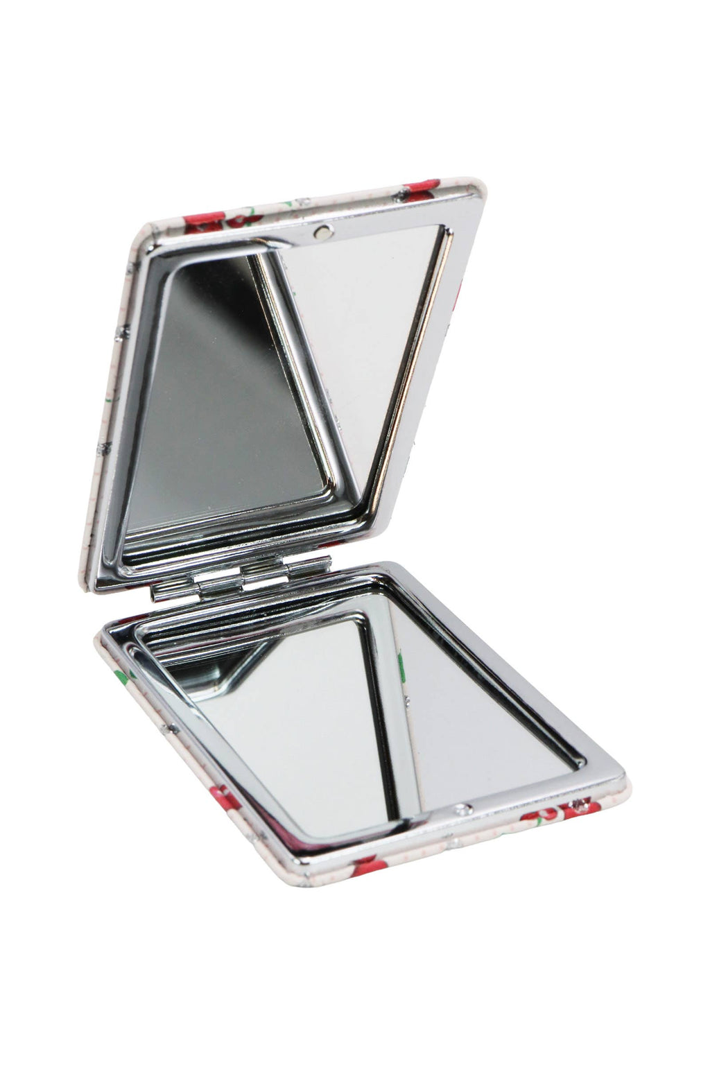 Cherry All-over Glitter Compact Mirror