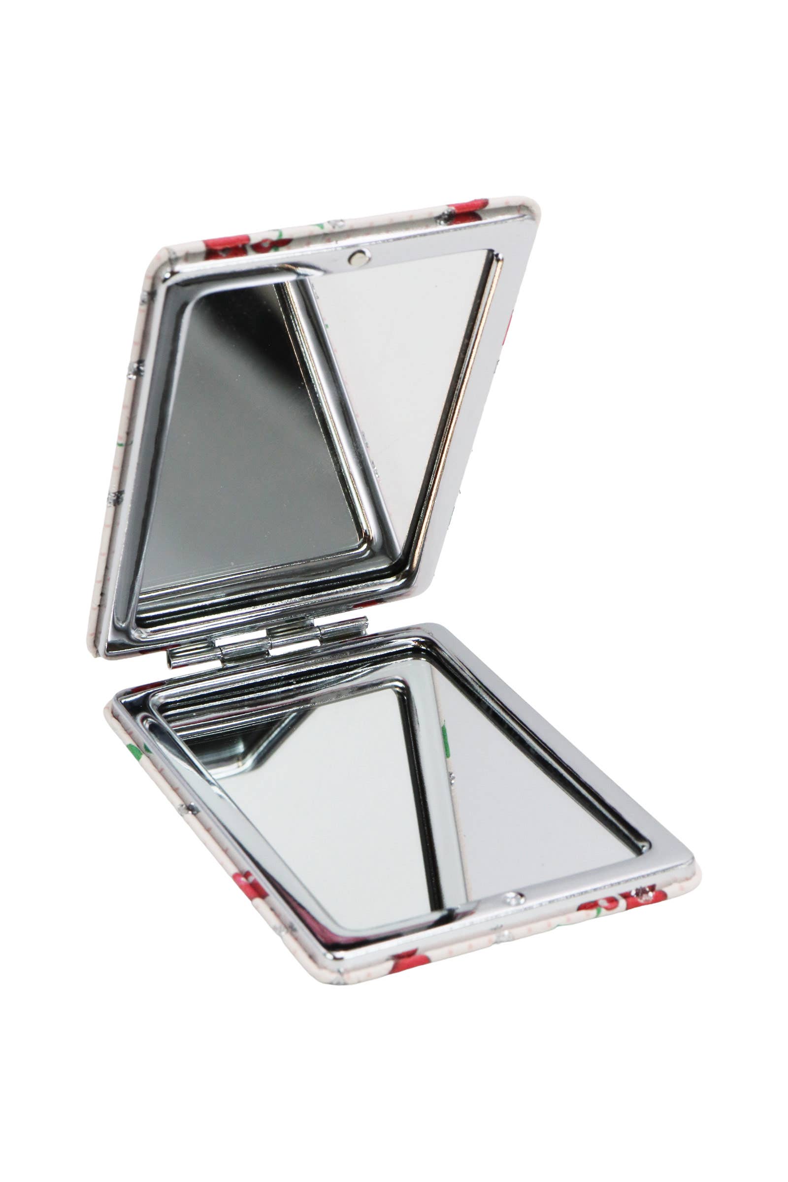Cherry All-over Glitter Compact Mirror