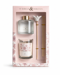 Brown Toile Candle & Decorative Reed Diffuser Gift Set