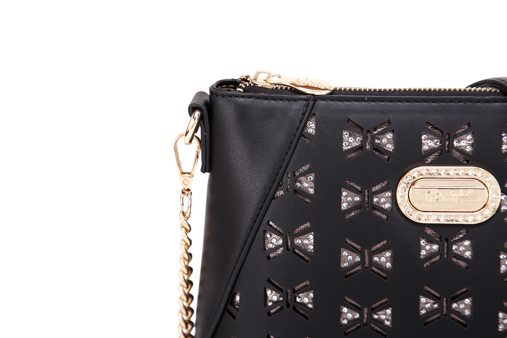 Brangio Italy Laser Cut Crossbody Bag – Designer Purse