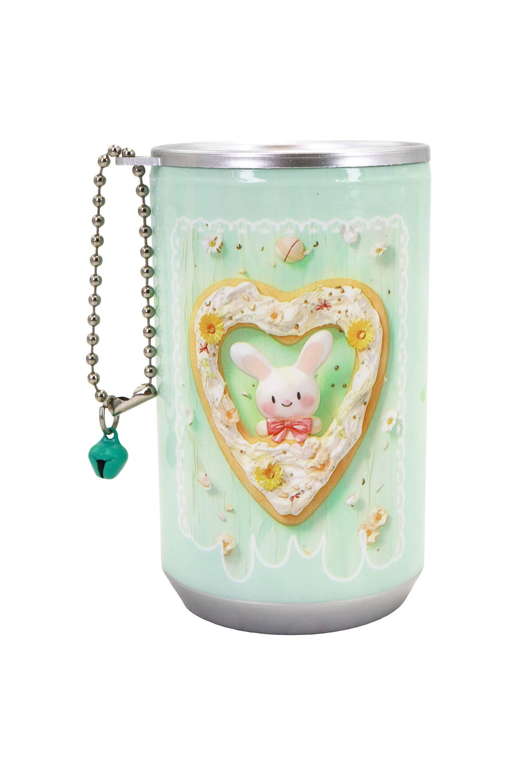 Bunny Rabbit Desserts Soda Pop Can Mini Wet Wipes Keychain