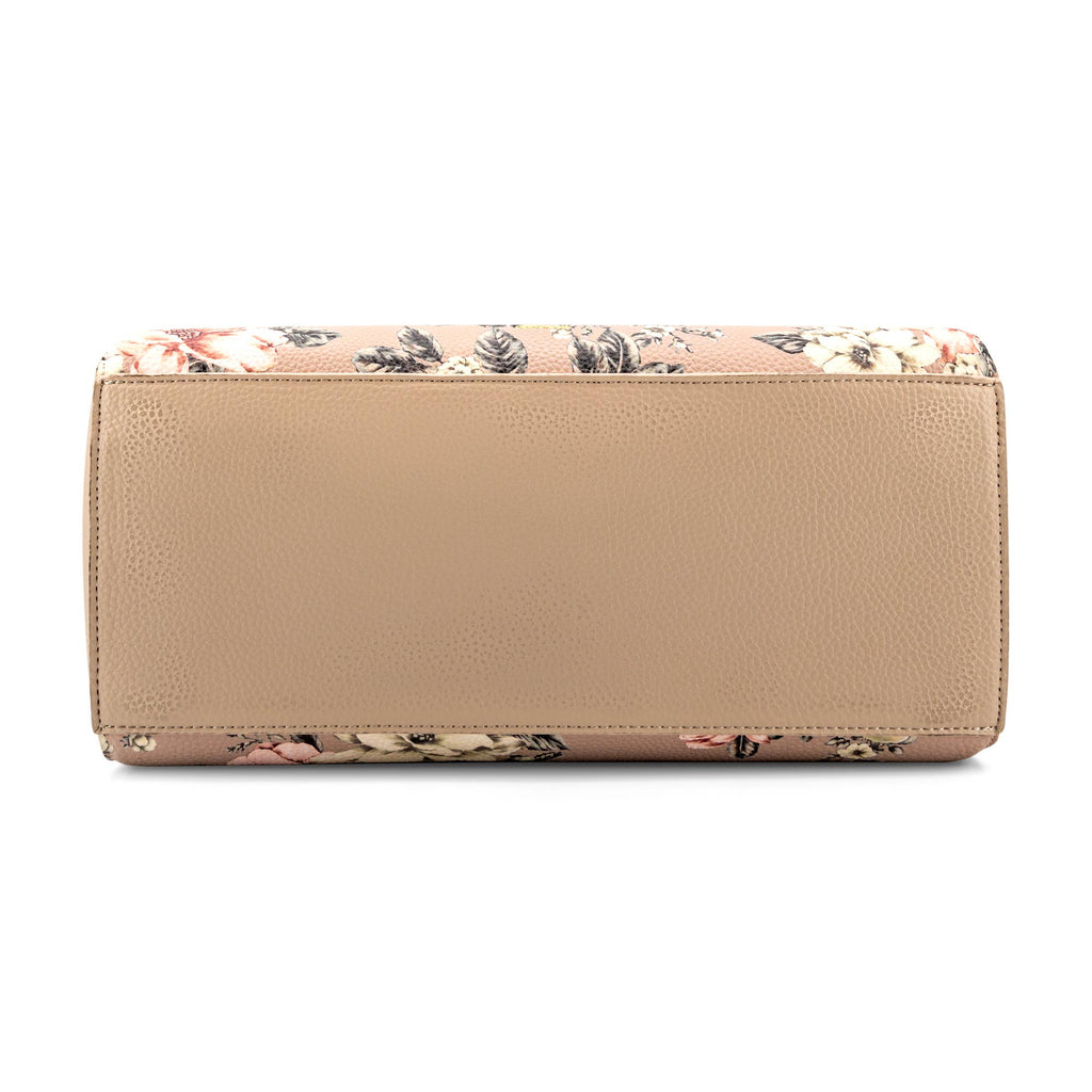 Rosalie Bow Top Handle Satchel Bag-Floral Print