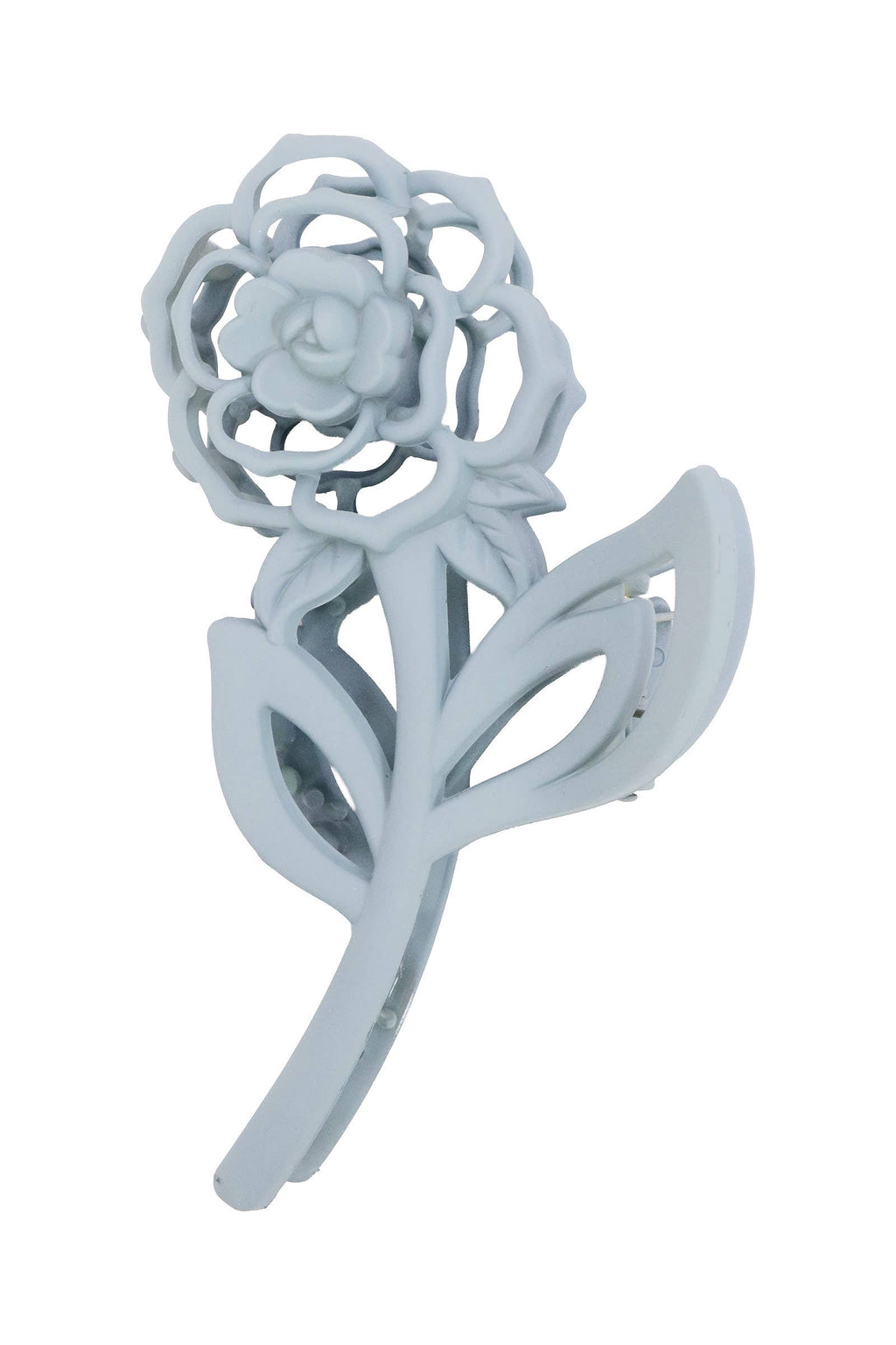 Matte Rose Flower Hollow Out Hair Claw