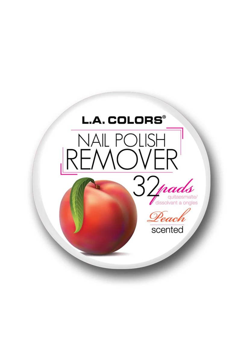 LA Colors CNR964 Peach Nail Polish Remover 32 Pads -