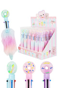 Donut Pastel 6-in-1 Multicolor Faux Fur Pen -
