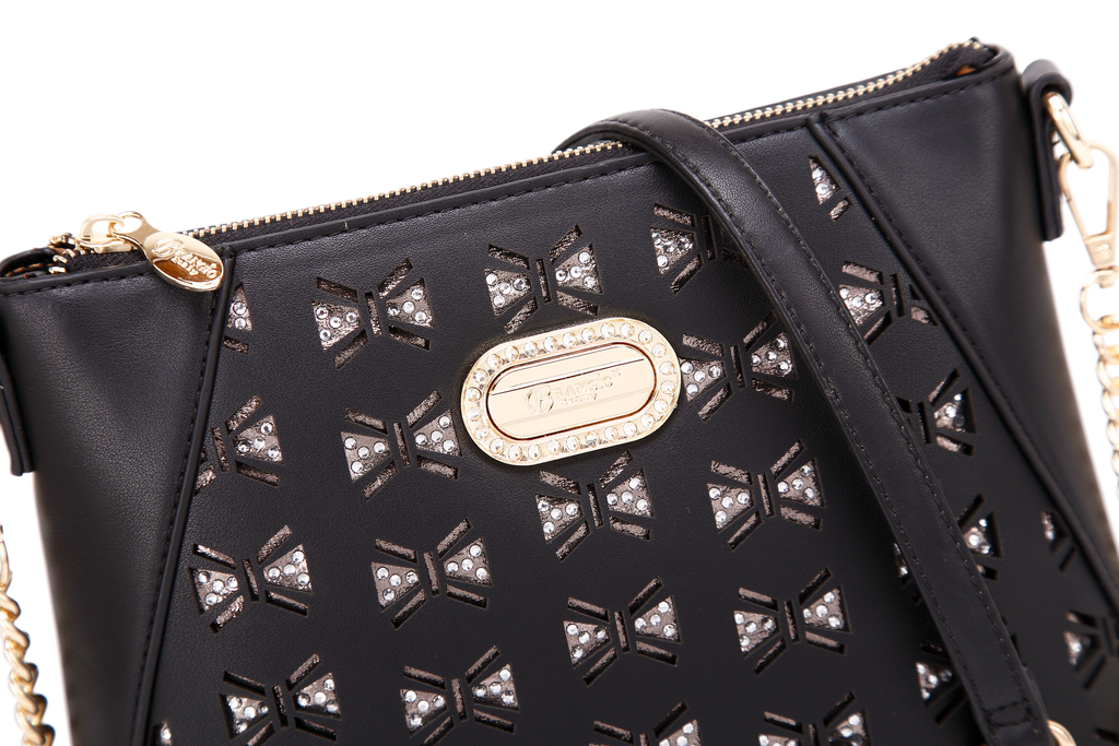 Brangio Italy Laser Cut Crossbody Bag – Designer Purse