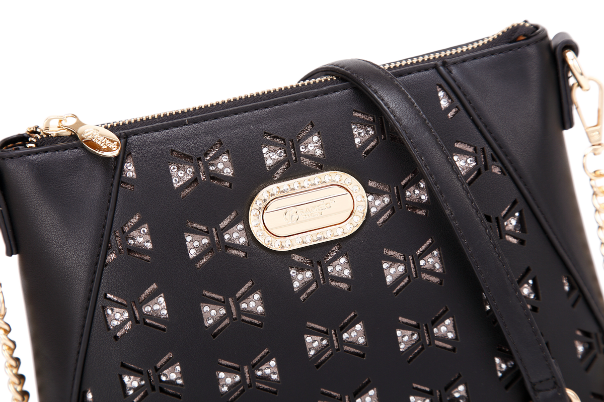 Brangio Italy Laser Cut Crossbody Bag – Designer Purse
