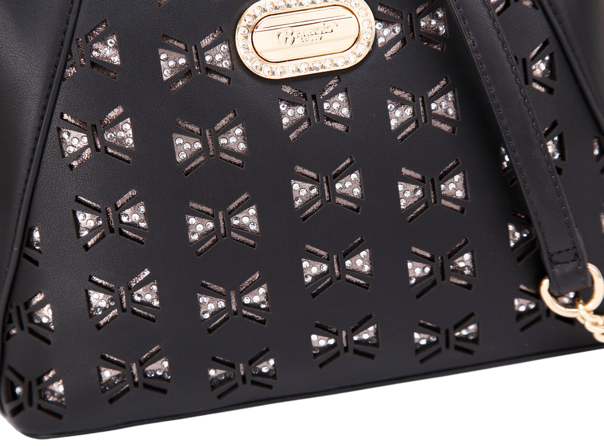 Brangio Italy Laser Cut Crossbody Bag – Designer Purse