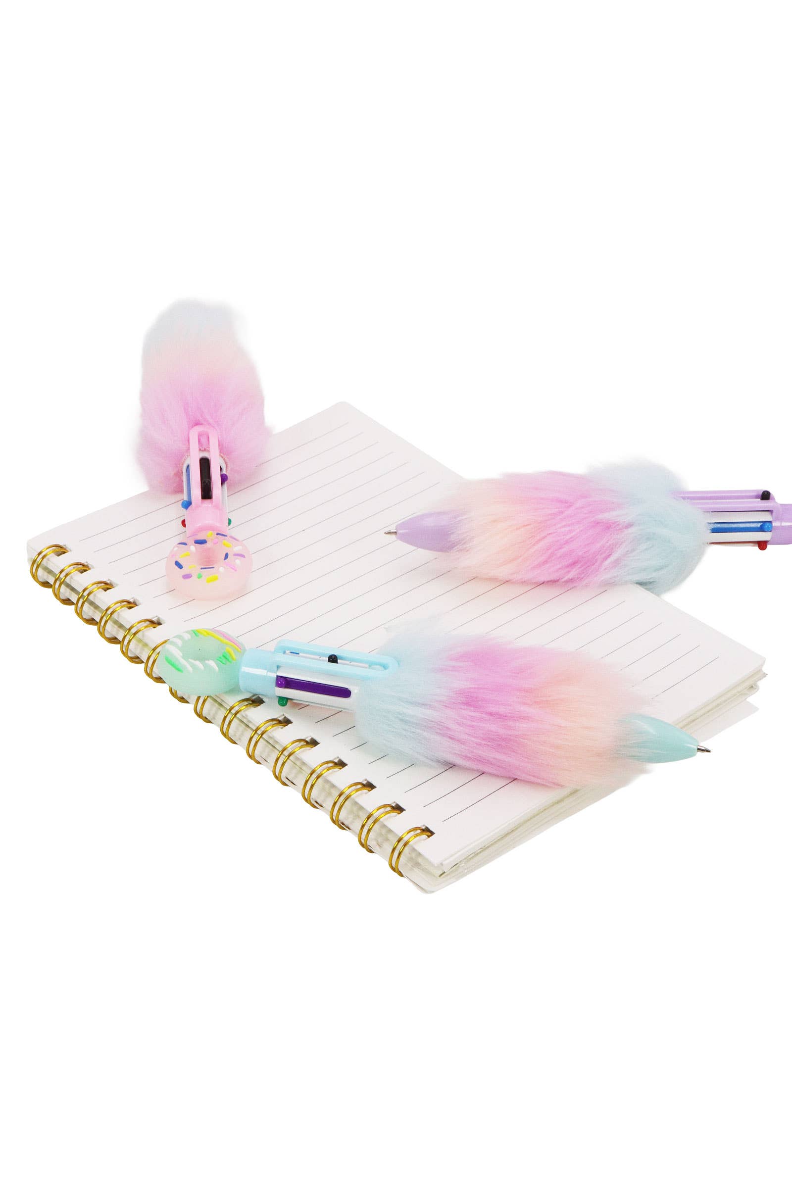 Donut Pastel 6-in-1 Multicolor Faux Fur Pen -
