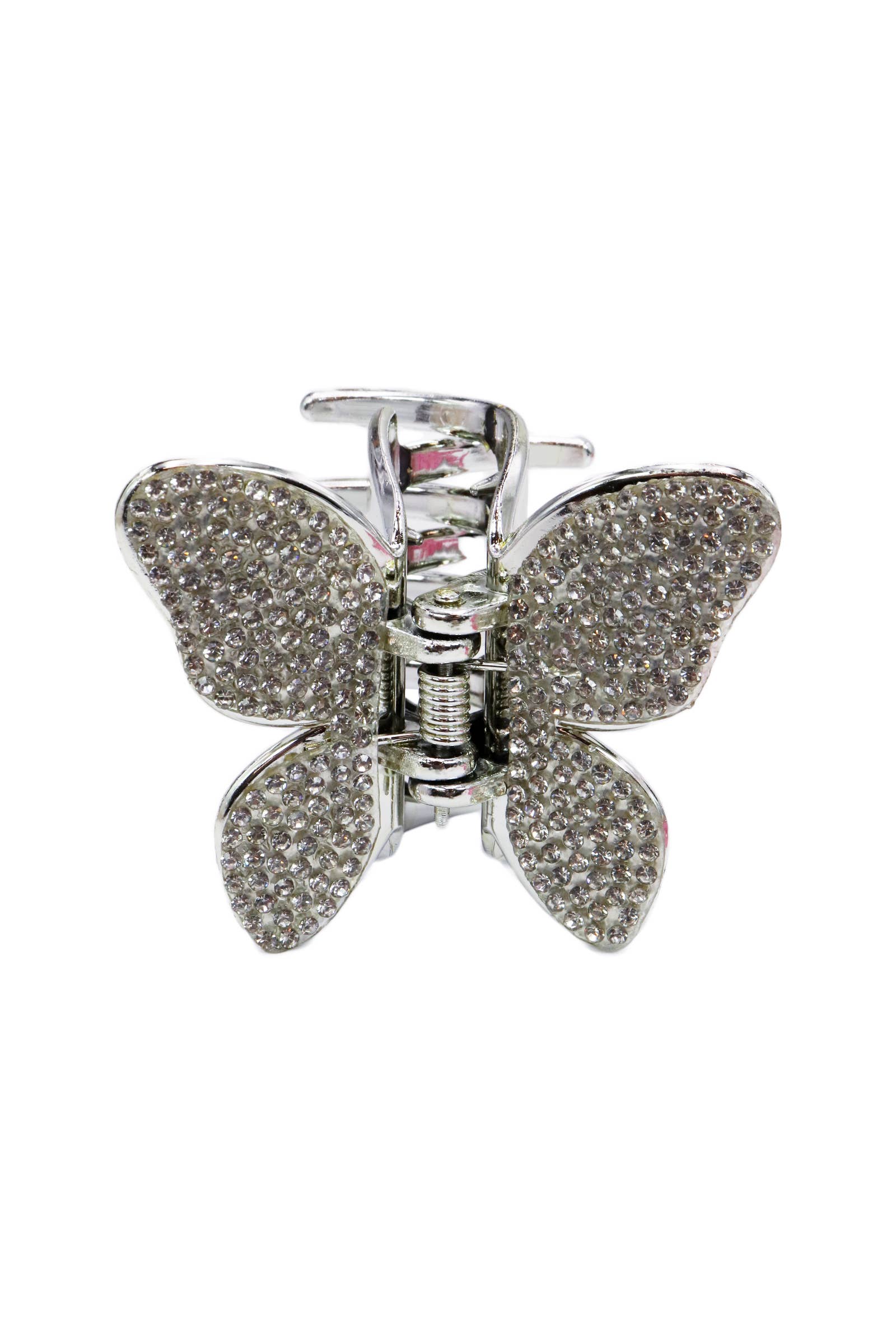 Butterfly Rhinestone Metallic Gloss Hair Claw