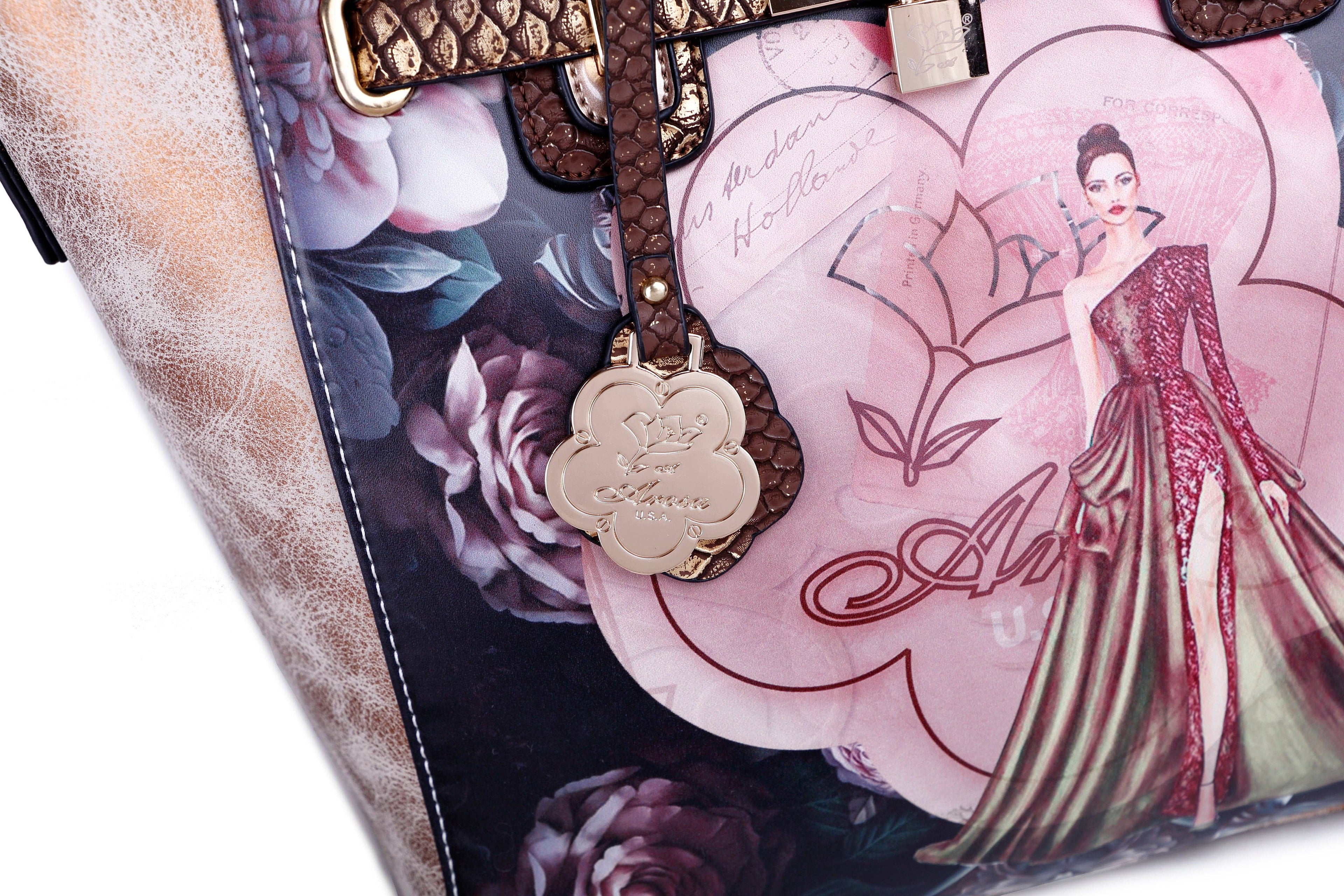 Arosa Sophisticated Floral Tote Bag