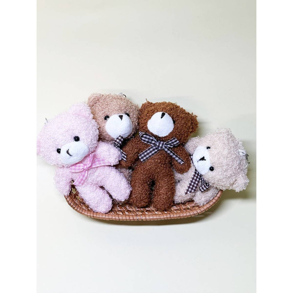 Cute Plush Bear Charm Keychain