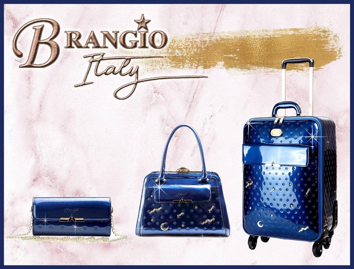 Brangio Italy Luxury Celestial Metallic Satchel Bag