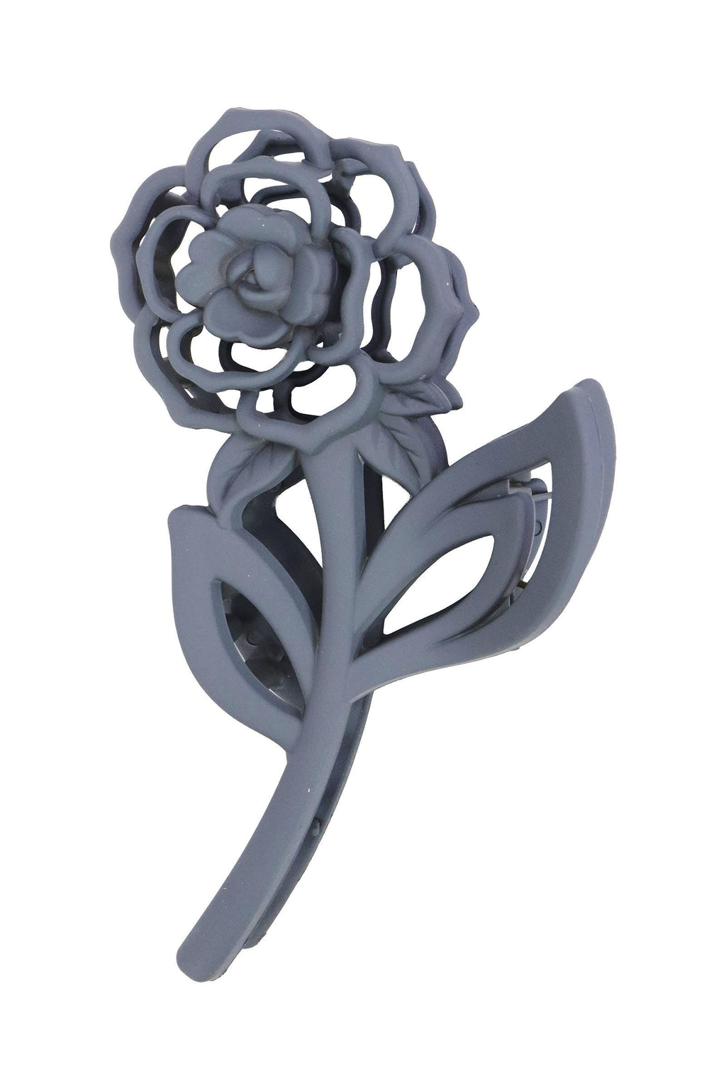 Matte Rose Flower Hollow Out Hair Claw