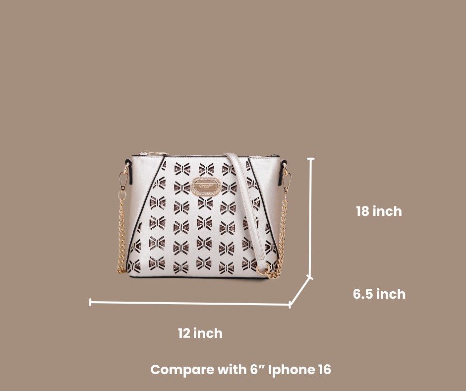 Brangio Italy Laser Cut Crossbody Bag – Designer Purse